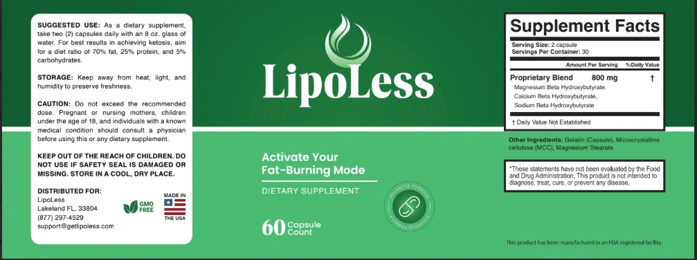 LipoLess 6 Bottles
